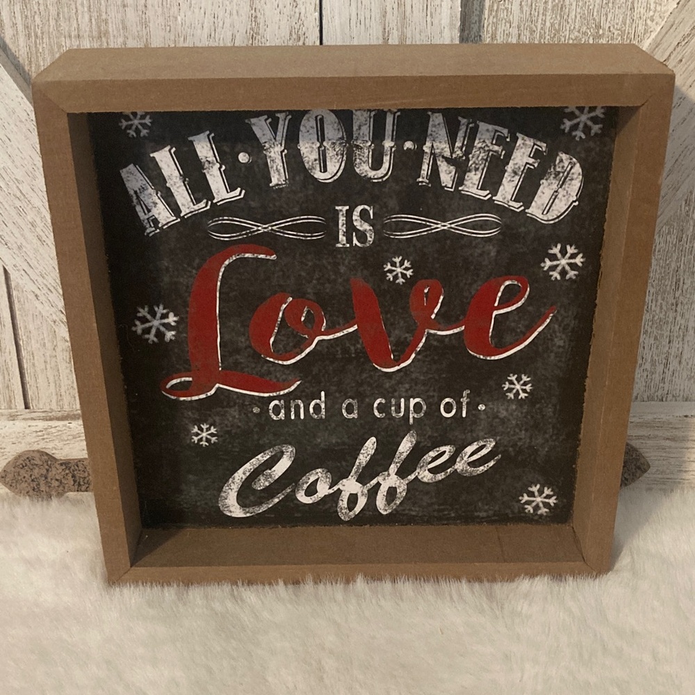 Rustic Love and Coffee Tabletop Sign